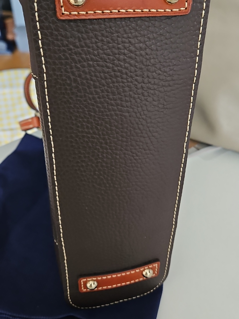 Dooney & Bourke Chocolate Pebble Leather Small Lexington Bag - Picture 10 of 11